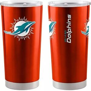 Logo Brands Miami Dolphins 20 oz. Stainless Steel Gameday Tumbler—NWT